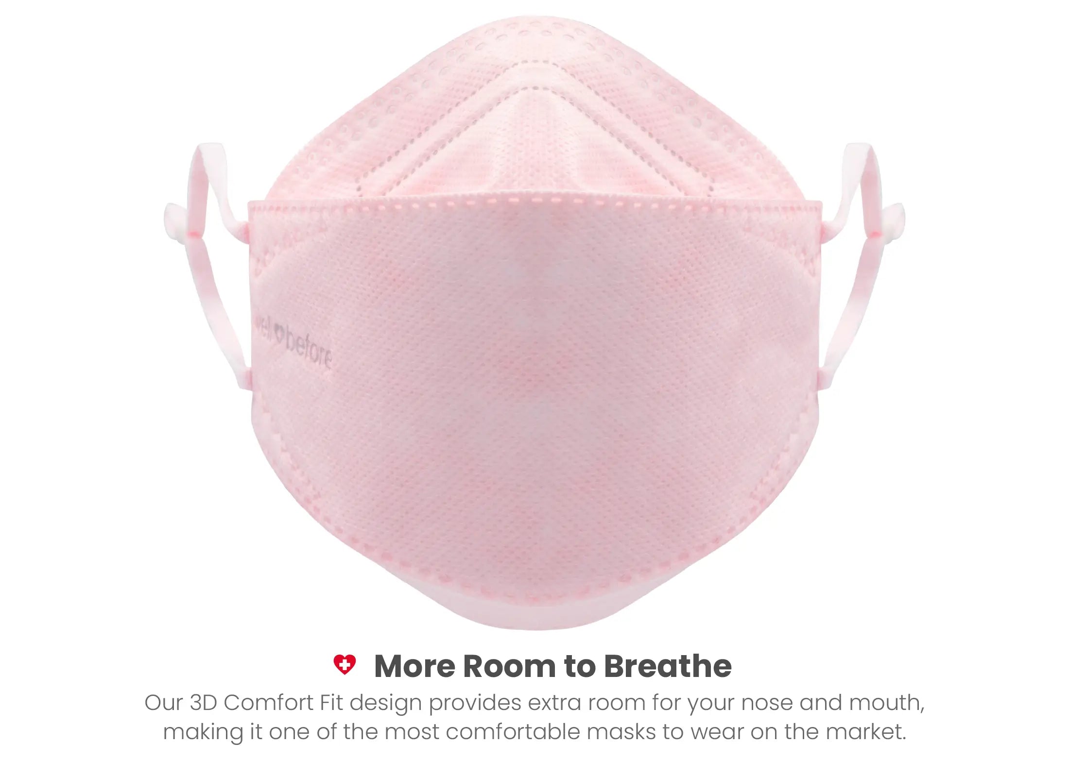 KN95 3D Face Mask | Comfort 3D Fit, Adjustable Ear Loops