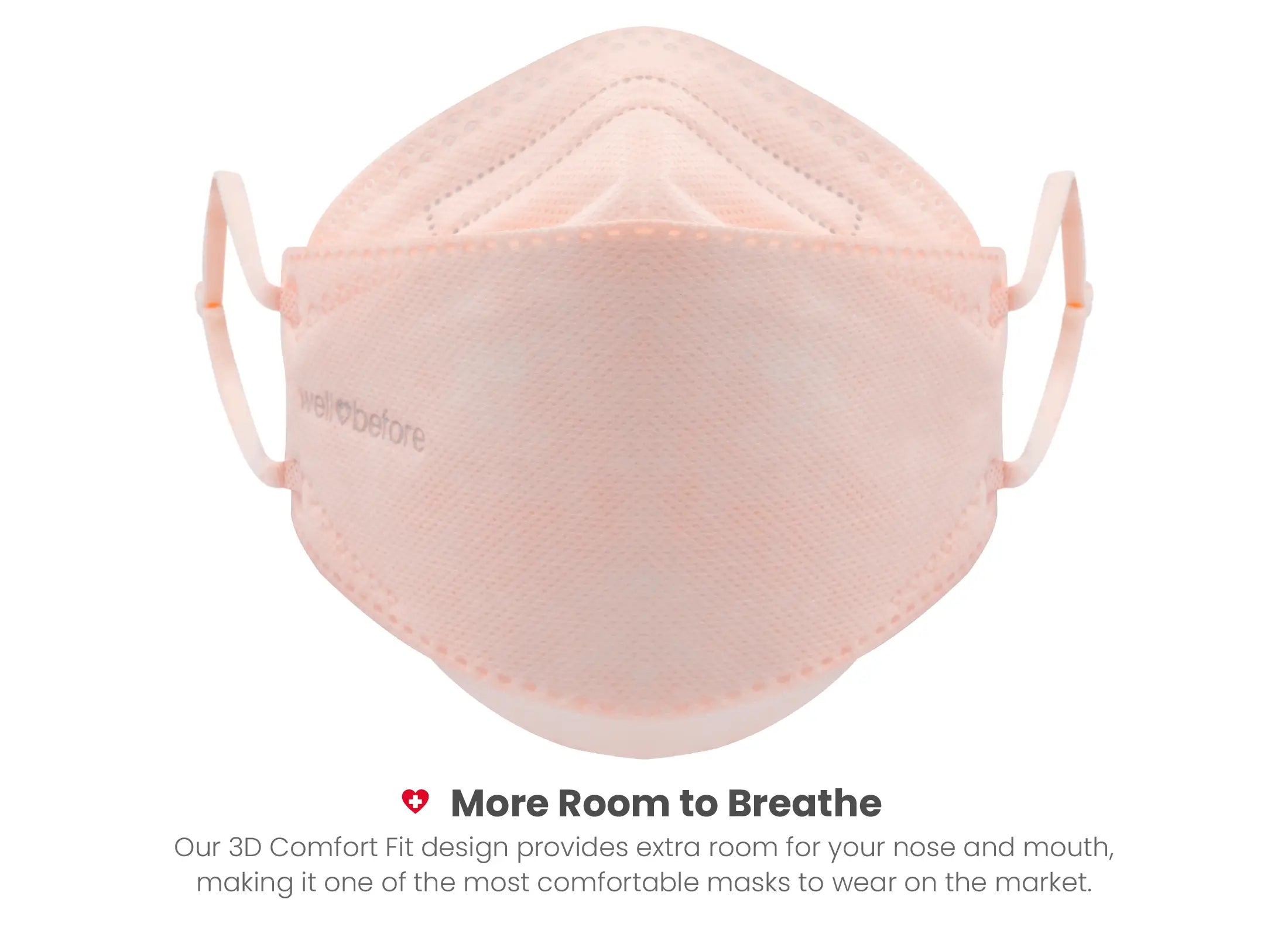 KN95 3D Face Mask | Comfort 3D Fit, Adjustable Ear Loops