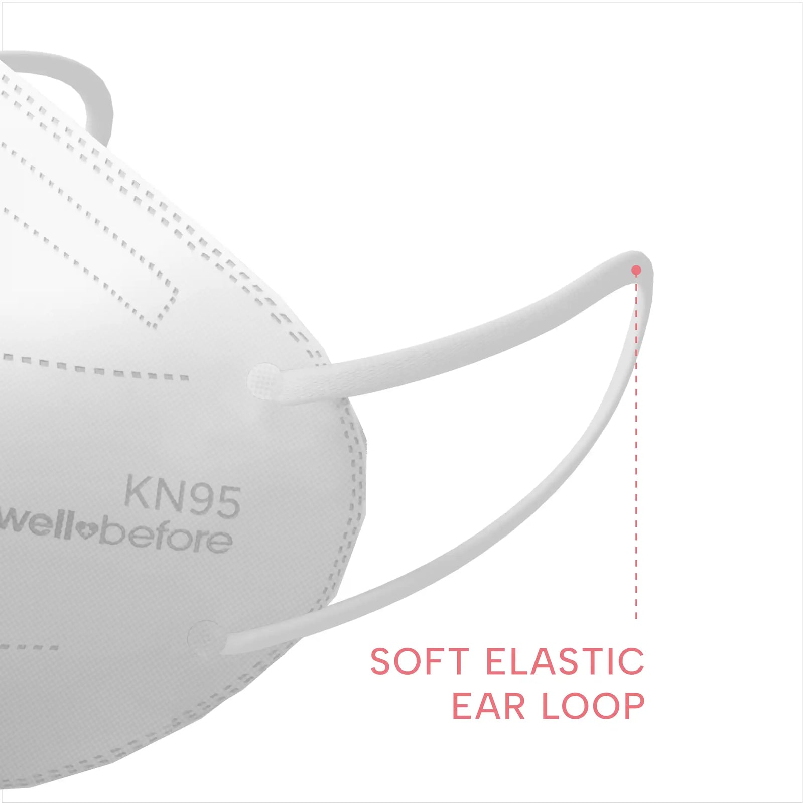 KN95 Face Mask | Individually Wrapped, Elastic Ear Loops - Bag of 10