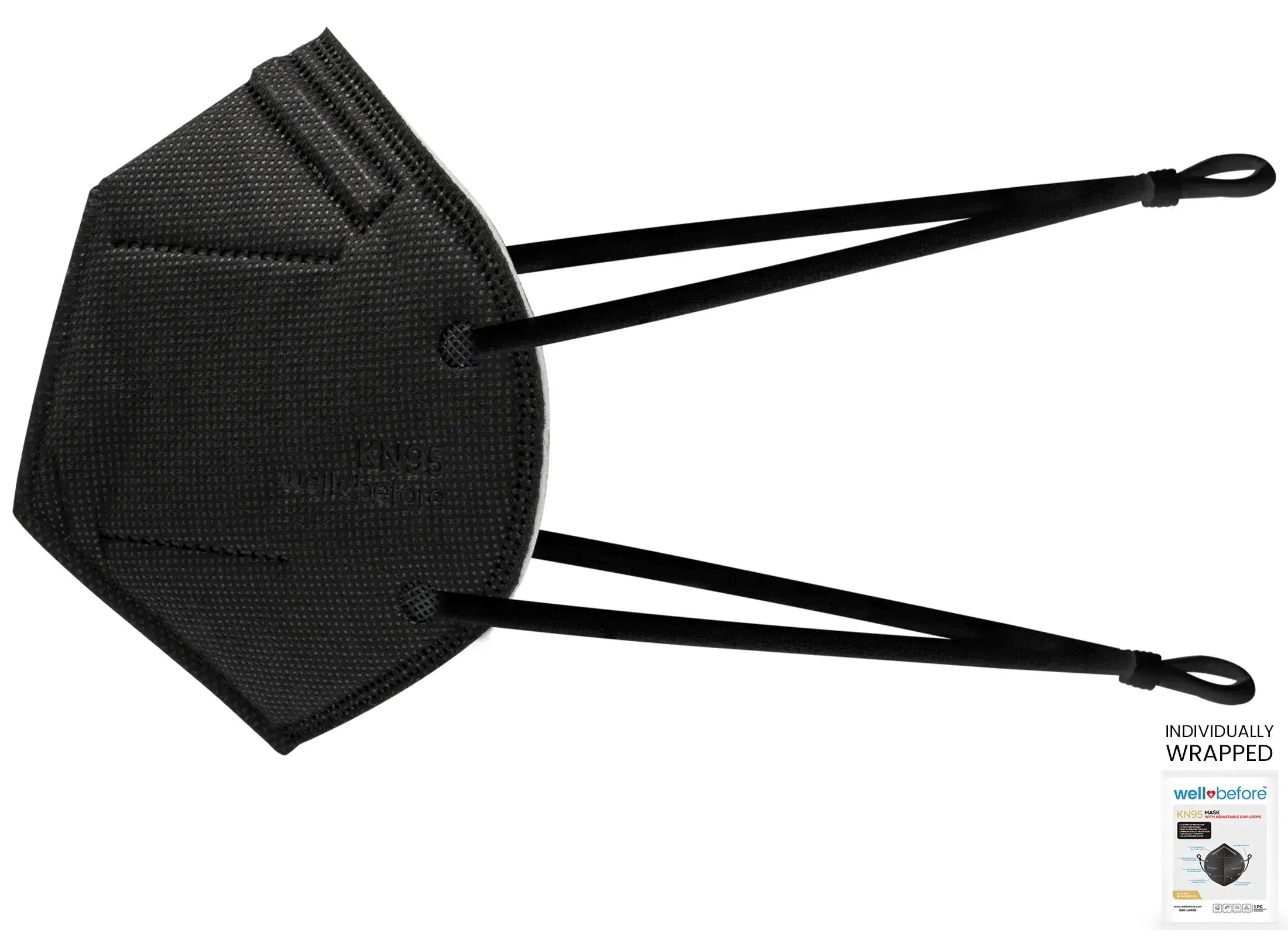 KN95 Face Mask | Individually Wrapped, Elastic Ear Loops
