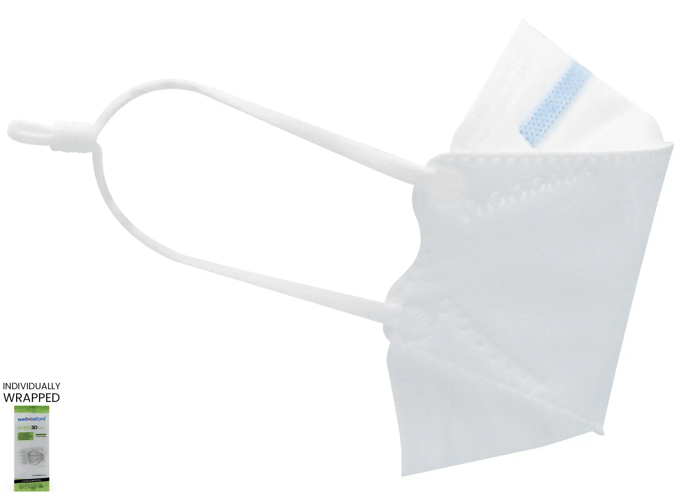 Kids KN95 3D Mask | Individually Wrapped, Elastic Ear Loops