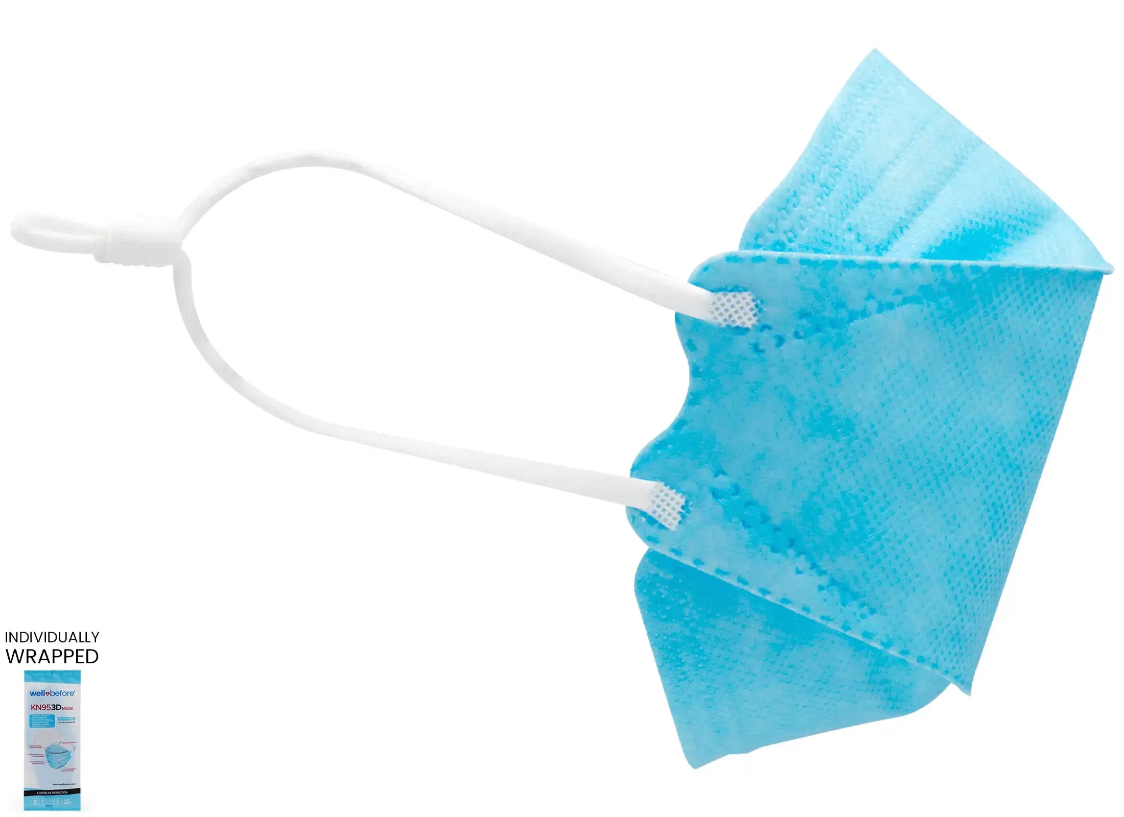 Kids KN95 3D Mask | Individually Wrapped, Elastic Ear Loops