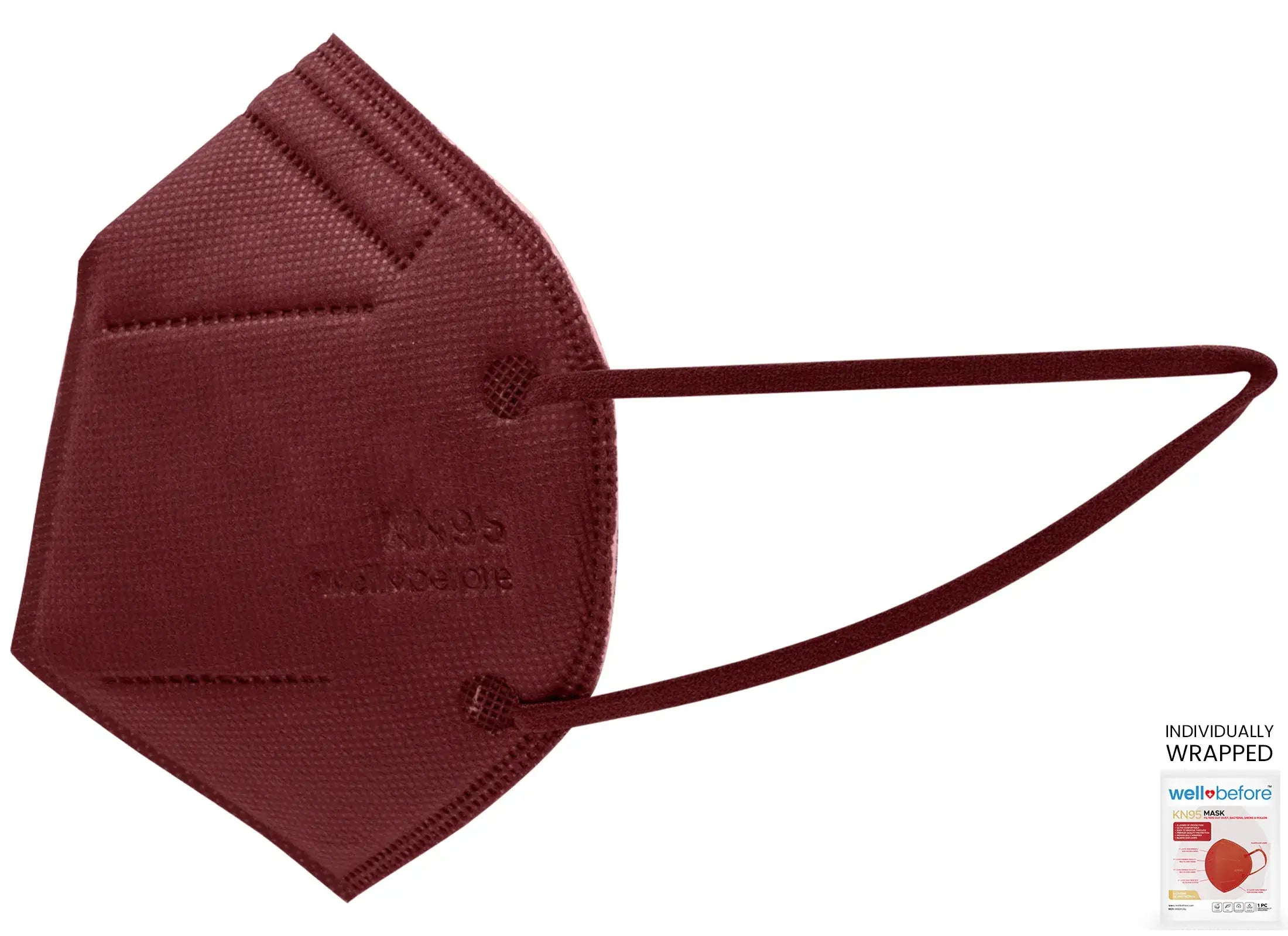 KN95 Face Mask | Individually Wrapped, Elastic Ear Loops