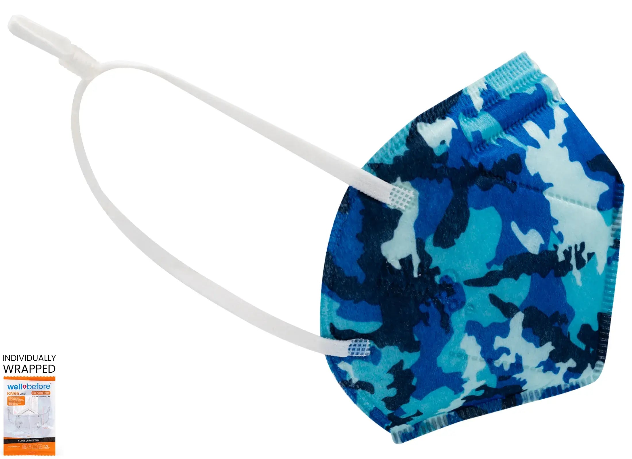 Kids KN95 Mask | Individually Wrapped, Elastic Ear Loops