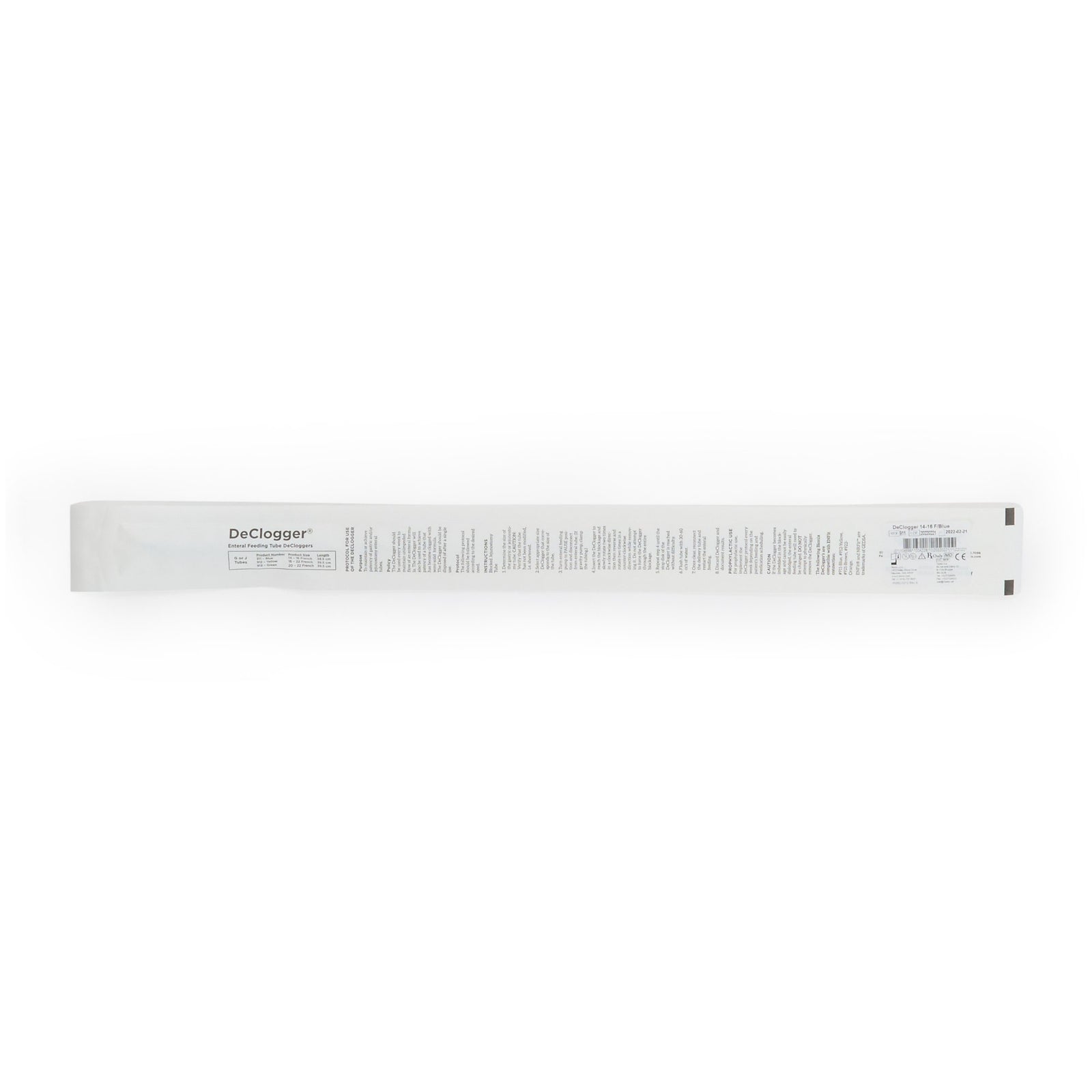 DeCloggers Enteral Feeding Tube Declogger, Blue, 14-16 Fr, 39.5 cm