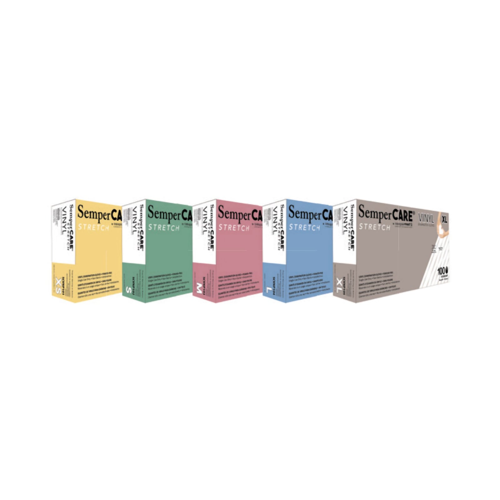 SemperCare Vinyl Exam Gloves Medium Ivory