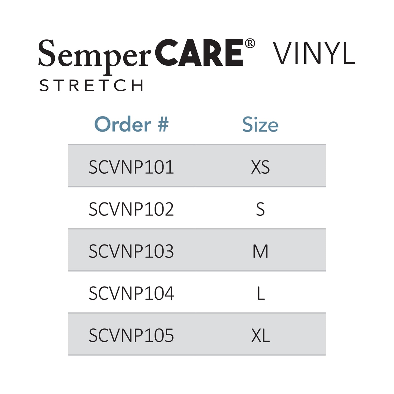 SemperCare Vinyl Exam Gloves Medium Ivory