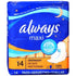 Always Maxi Overnight Pads with Wings