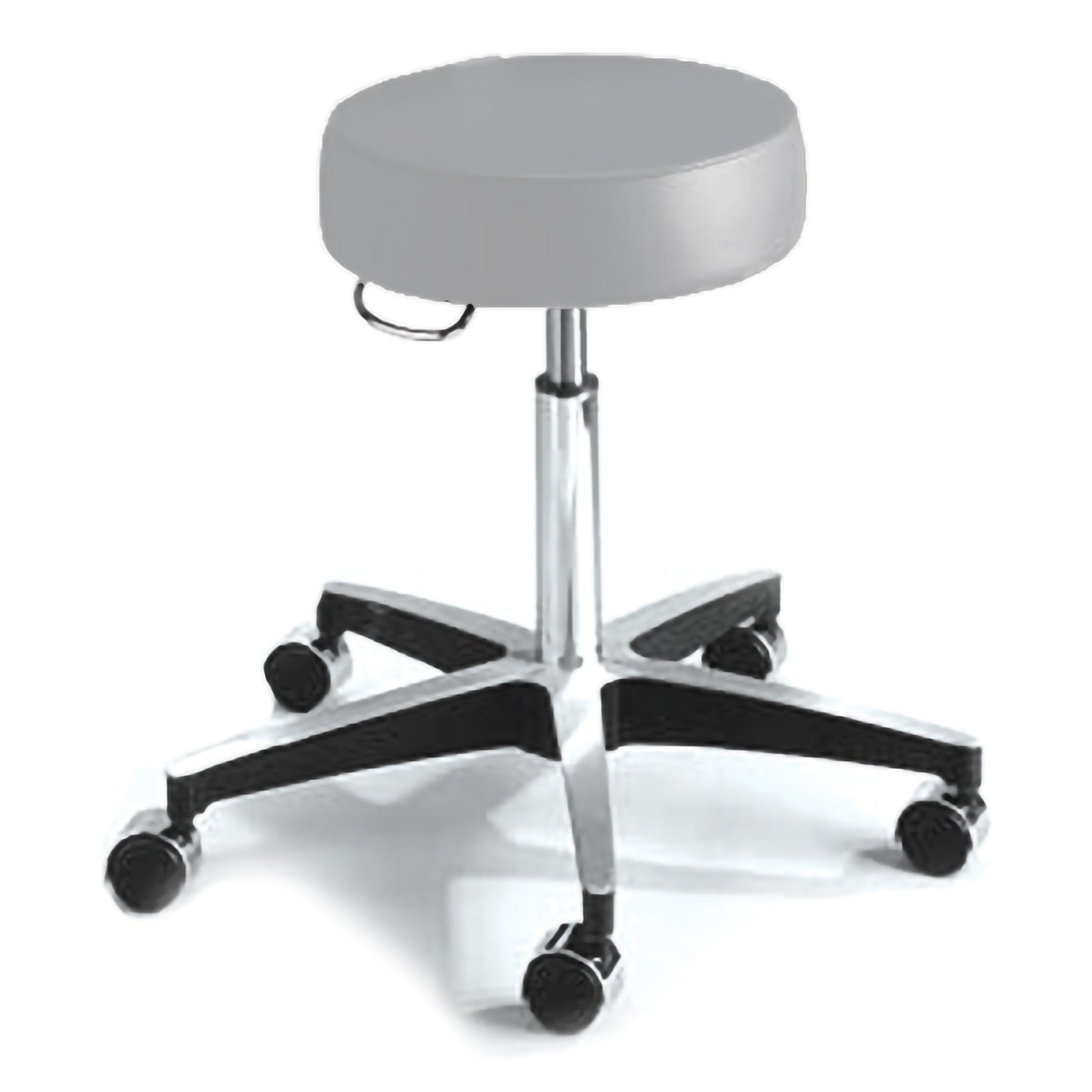 McKesson Exam Stool Without Backrest, Pneumatic Height Adjustment, 5 Casters, Clamshell