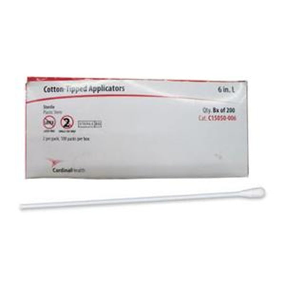 Cardinal Health Sterile Cotton Tipped Applicator with Plastic Shaft, 6 Inch