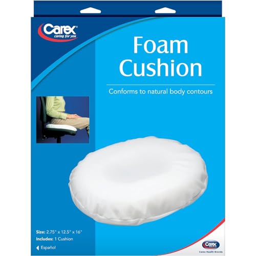 Carex Foam Invalid Cushion, Vinyl, Heavy-Gauge 12-1/2" x 16" x 2-3/4"