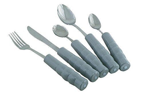 Alimed Weighted Handle Fork, 1" Diameter, Grey, Stainless Steel, Tapered Handle