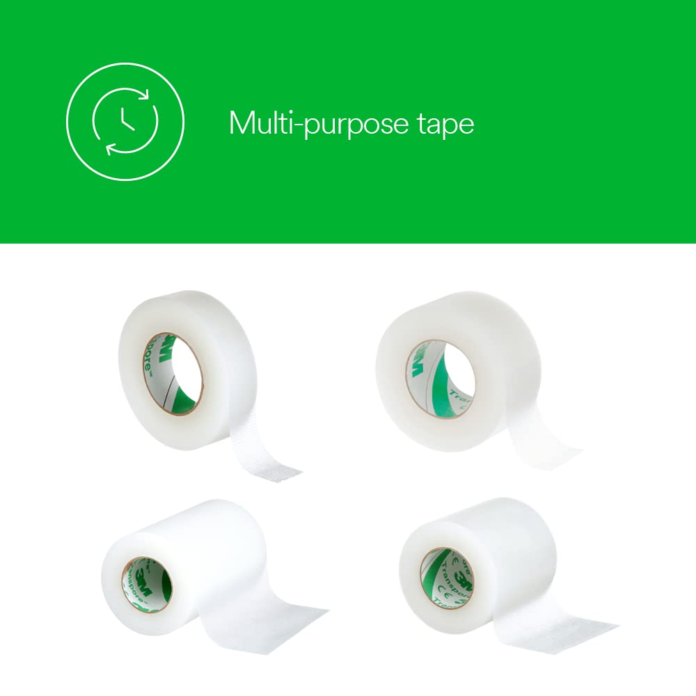 Solventum 3M Transpore Hypoallergenic Porous Plastic Surgical Tape