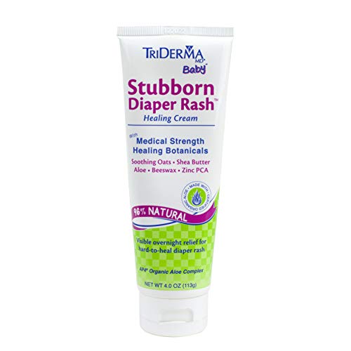 TriDerma Baby Stubborn Diaper Rash Relief Cream, 4 oz