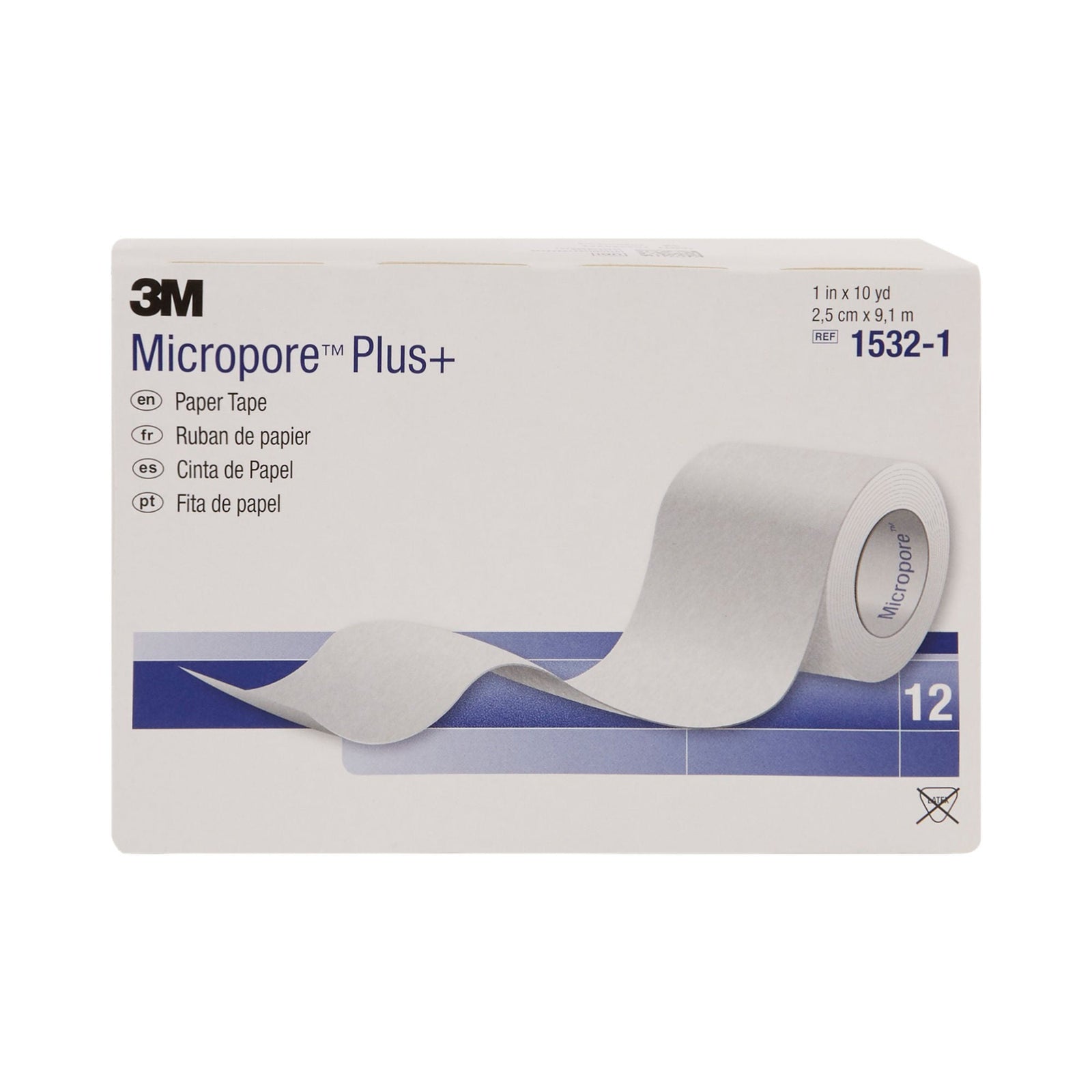 Solventum Micropore Plus Medical Tape, 1 Inch x 10 Yards