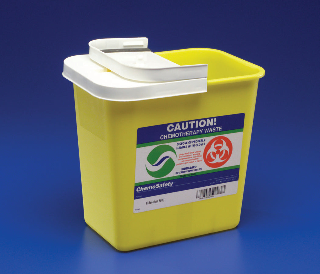 Cardinal Health Chemotherapy Waste Container, Yellow, 8 Gallon