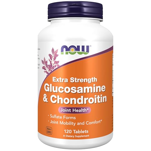 NOW Foods Glucosamine & Chondroitin Extra Strength, 750/600mg Tabs, 120 ct