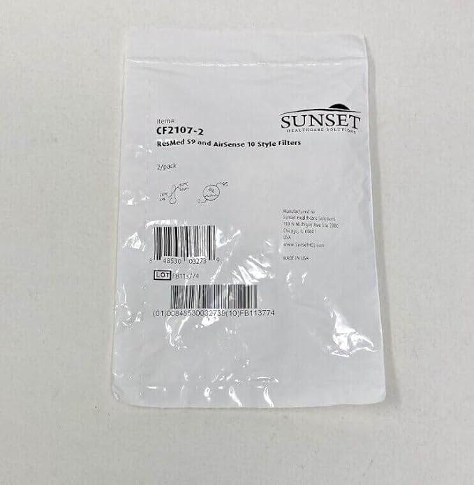 Sunset Healthcare Solutions S-9 CPAP Hypo Allergenic Filter (Pack of 2)