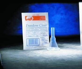 Coloplast Clear Sport Sheath Self-Adhering Male External Catheter