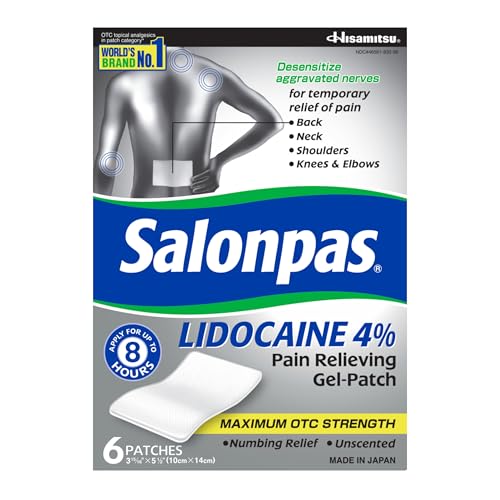 Emerson Healthcare Salonpas Lidocaine Gel-Patch, Box of 6