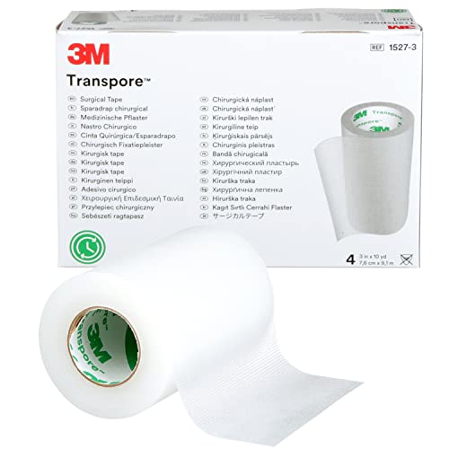 Solventum 3M Transpore Hypoallergenic Porous Plastic Surgical Tape