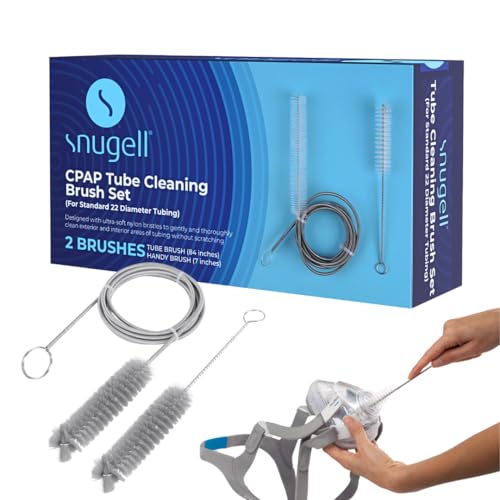Snugell CPAP Tube and Mask Cleaning Brush Set with 84-inch and 7-inch Brushes