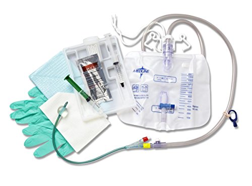 Medline Closed System Foley Catheter Tray with 100% Silicone Catheter