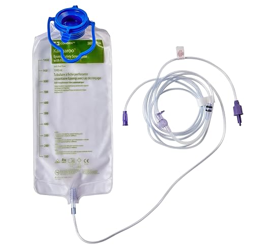 Cardinal Health Kangaroo ePump/Joey Feeding Set with ENFit Connector, Flush Set 500 mL