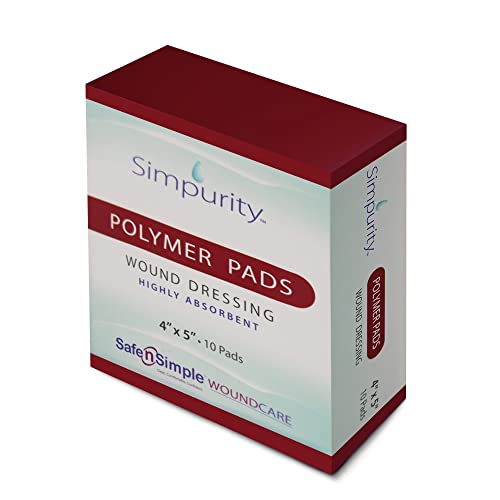 Safe N Simple High Absorbent Polymer Wound Dressing Pad 4" x 5"