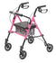 GF Health Products Walkabout Lite Rollator - Pink, 6" Wheels, 300 lb Capacity