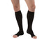 BSN Jobst For Men Ribbed Knee-High Firm Compression Socks, Open Toe - Extra Large Full Calf, Black