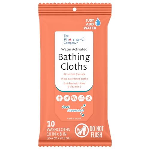 KLEEN TEST PRODUCTS Water Activated Bathing Cloth - Pack of 10