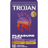 Trojan Pleasure Pack Lubricated Condom, 12 Count