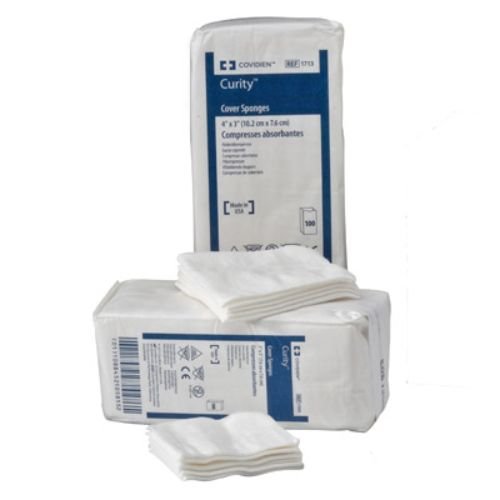 Cardinal Health Curity Sterile Cover Sponge, 3" x 4" & 4" x 4"