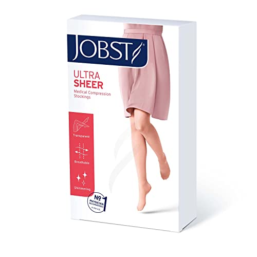 BSN Jobst Opaque Women Waist-High Moderate Compression Pantyhose Small Classic Black Closed Toe Latex-Free 15-20 mmHg