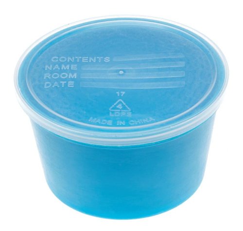 Medline Denture Container with Lid, 8 oz., Aqua