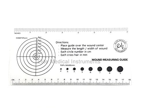 DermaRite Wound Measuring Guide - Pack of 50