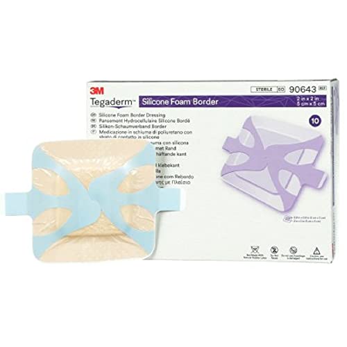 3M Tegaderm Silicone Foam Bordered Dressing, 2 in x 2 in