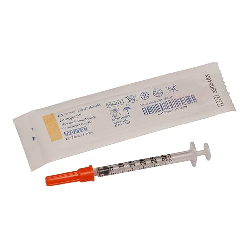 Cardinal Health Monoject SoftPack Insulin Syringes, 28G/29G, 1/2 in (0.5 & 1 mL)