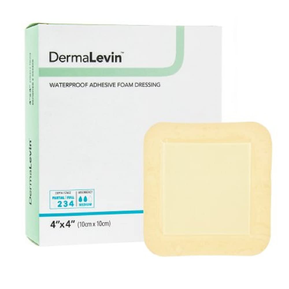 DermaRite Waterproof Adhesive Foam Border Dressing 4x4in