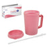 Dynarex 34 oz Insulated Bedside Carafe with Lid and Straw - Mauve