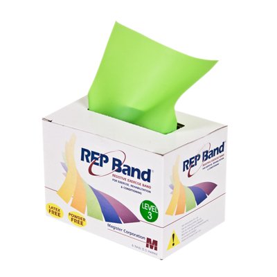 Fabrication Enterprises REP Band Latex-Free Exercise Band, 6 Yard Roll, 4" Width