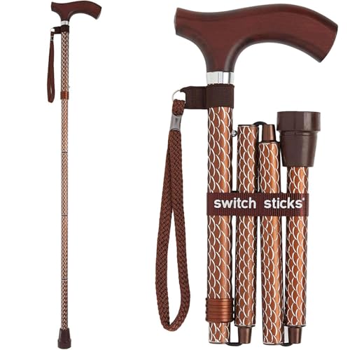 Briggs Designer Walking Stick Cane - Adjustable Folding Cane