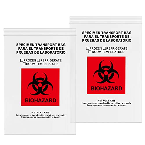 Biohazard ZipLock Bag, 9" x 12"