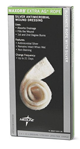 Medline Extra Ag Alginate Dressing 12 inch Rope
