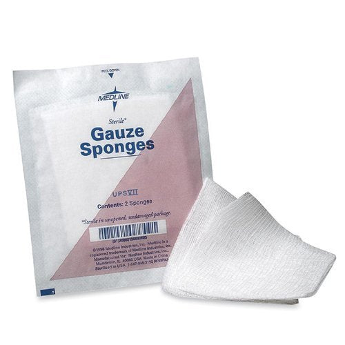 Medline Woven Gauze Sponges - Multiple Sizes & Sterility Options