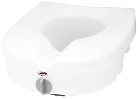 Carex® E-Z Lock™ 5 Inch Raised Toilet Seat for Standard/Elongated Toilets
