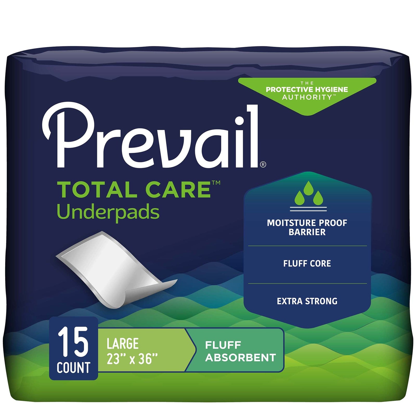 Prevail Total Care Underpads, 23 x 36