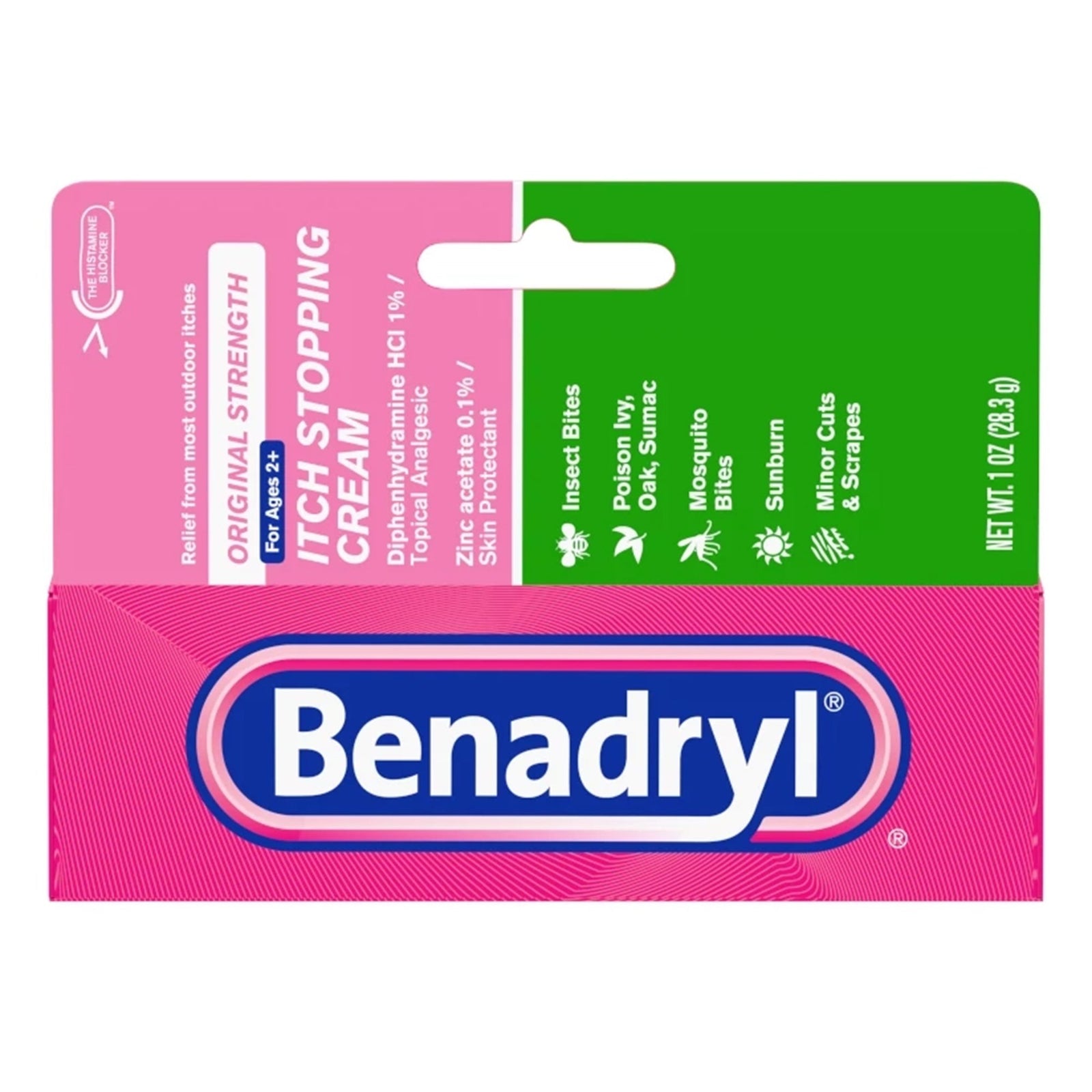 Benadryl® 1% Strength Itch Relief Cream 1 oz. Tube