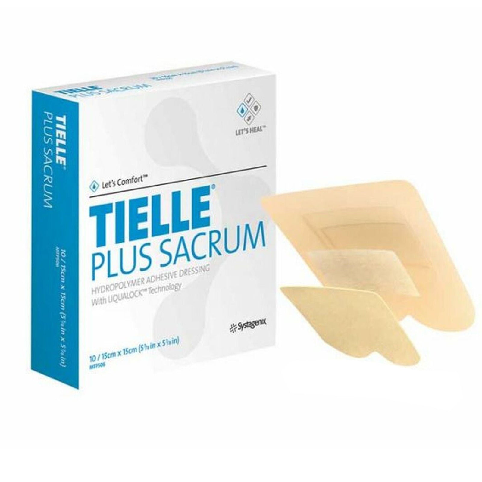 TIELLE Plus Sacrum Dressing, 5 7/8 x 5 7/8 Inch